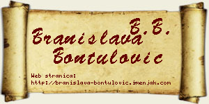 Branislava Bontulović vizit kartica